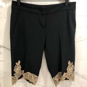 RED Valentino black and lace shorts